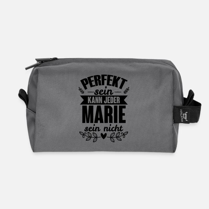 Marie - Perfekt Sein Kann Jeder Marie Nicht - Recycelte Kulturtasche - Anthrazit
