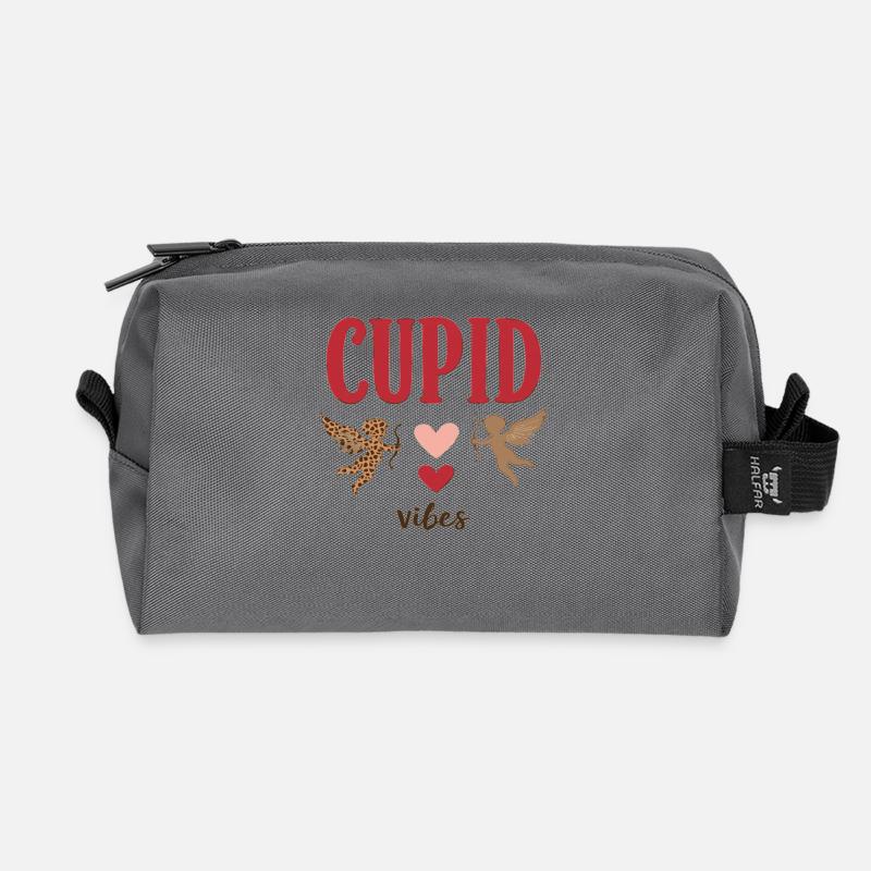 Romantisches Valentinstag Liebe & Valentinstag - Recycelte Kulturtasche - Anthrazit