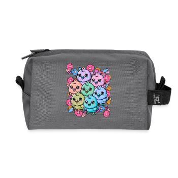 années 80 des années 90 Happy Easter Chick Enfant Enfants Bébé - Trousse de toilette en tissu recyclé - anthracite - Devant