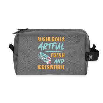 Sushi Japan Essen Sushi-Mahlzeit - Recycelte Kulturtasche - Anthrazit - Vorne