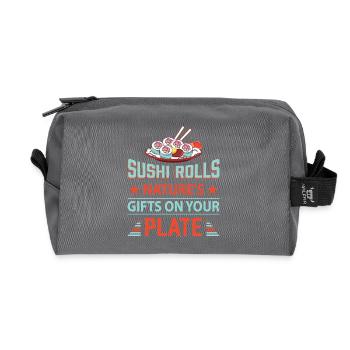 Sushi Japan Essen Sushi-Mahlzeit - Recycelte Kulturtasche - Anthrazit - Vorne