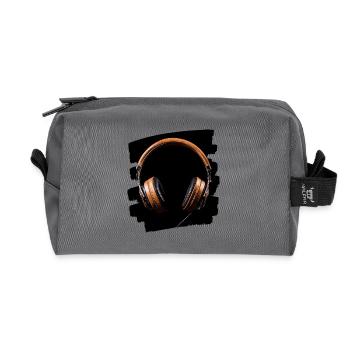 Headphones - Recycled Toiletry Zip Bag - anthracite - Front