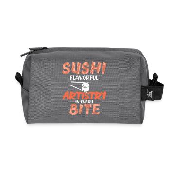 Sushi Japan Essen Sushi-Mahlzeit - Recycelte Kulturtasche - Anthrazit - Vorne