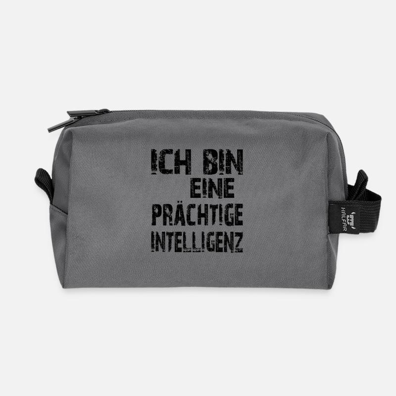 KI Spruch Ich bin eine prächtige Intelligenz - Recycelte Kulturtasche - Anthrazit