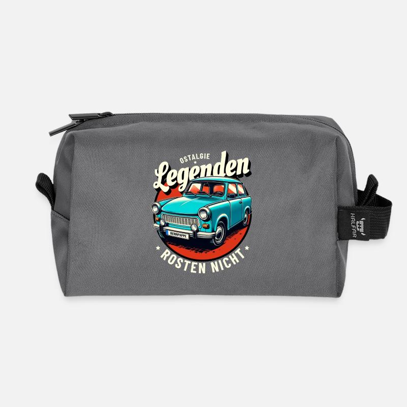 Ostalgie Legende Rennpappe  Trabi DDR Retro - Recycelte Kulturtasche - Anthrazit