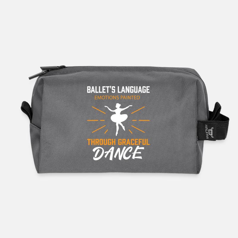 Ballerina Ballett mädchen - Recycelte Kulturtasche - Anthrazit