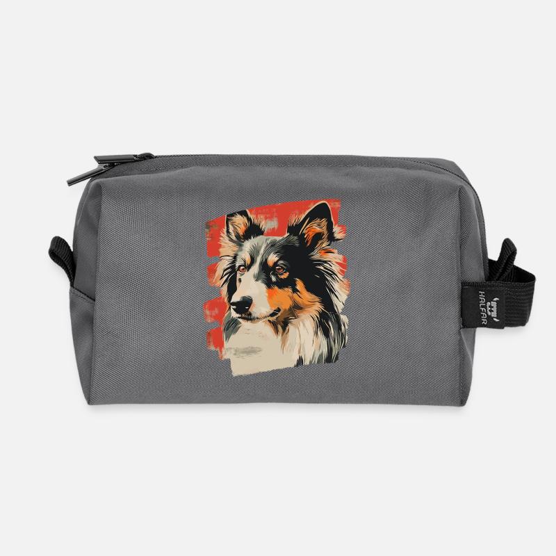 Collie - Recycelte Kulturtasche - Anthrazit