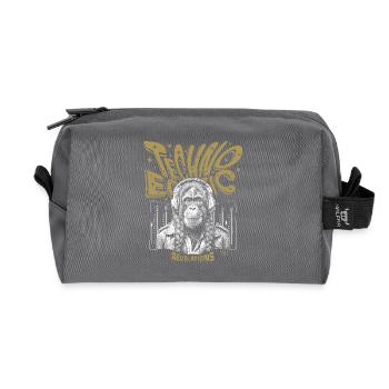 Monkey Grooves T-Shirt: Techno vibes in ecstasy! - Recycled Toiletry Zip Bag - anthracite - Front