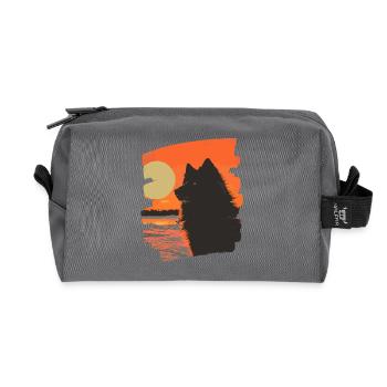 Laponie finlandaise - Trousse de toilette en tissu recyclé - anthracite - Devant