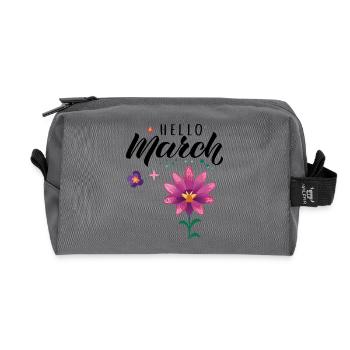 Bonjour Mois de Mars Mars - Trousse de toilette en tissu recyclé - anthracite - Devant