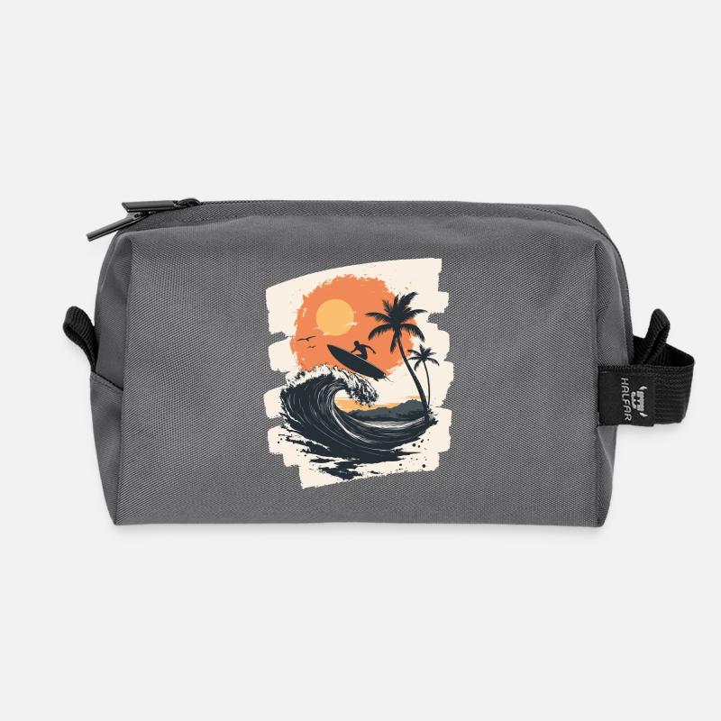 Surfer - Recycelte Kulturtasche - Anthrazit