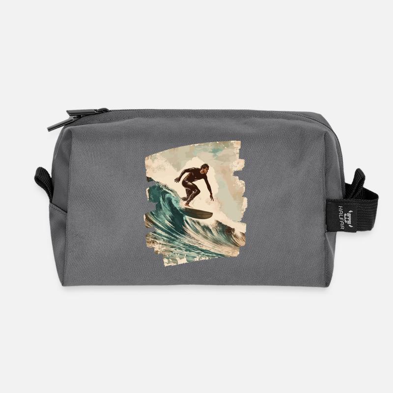 Surfer - Recycled Toiletry Zip Bag - anthracite