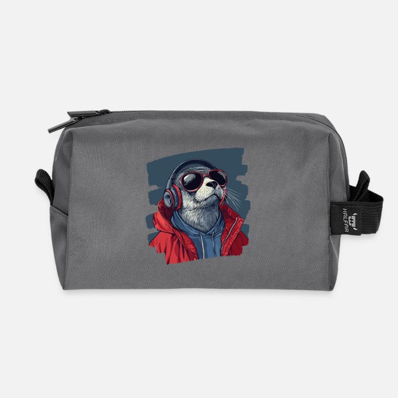 Robbe - Recycelte Kulturtasche - Anthrazit