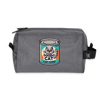 Boîte de nourriture rétro pour chat « Doodo Cat » - Trousse de toilette en tissu recyclé - anthracite - Devant