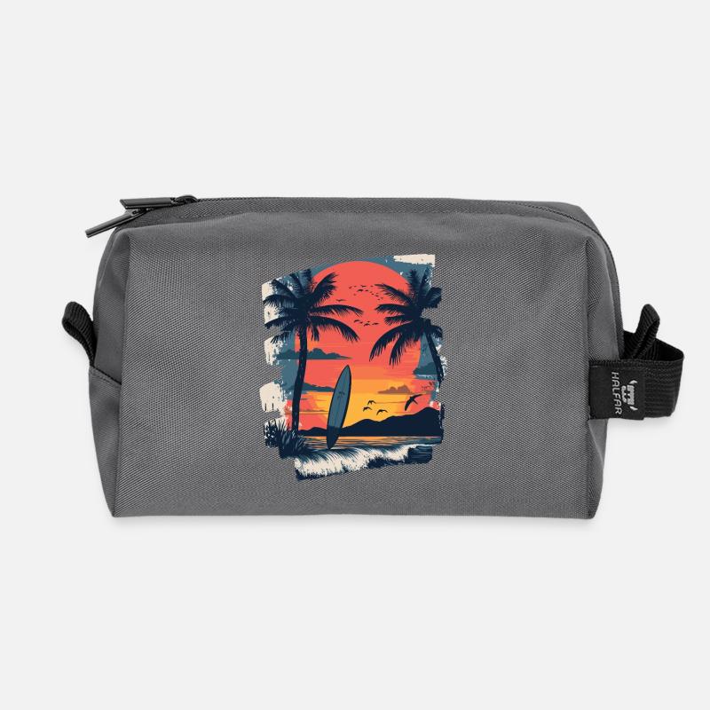 Hawaii Strand - Recycelte Kulturtasche - Anthrazit