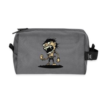 Hungry angry caveman - Recycled Toiletry Zip Bag - anthracite - Front