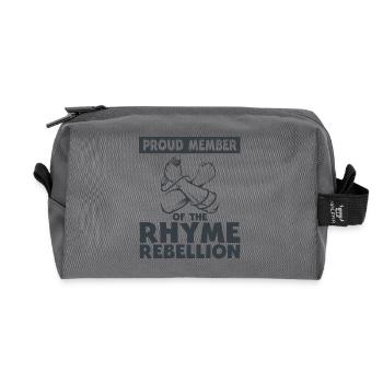 Poetry Slam Rhyme Rebellion Slam Poetry - Recycled Toiletry Zip Bag - anthracite - Front