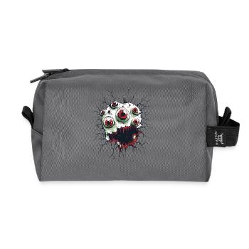 Auge des Schreckens – Monster bricht durch - Recycelte Kulturtasche - Anthrazit - Vorne
