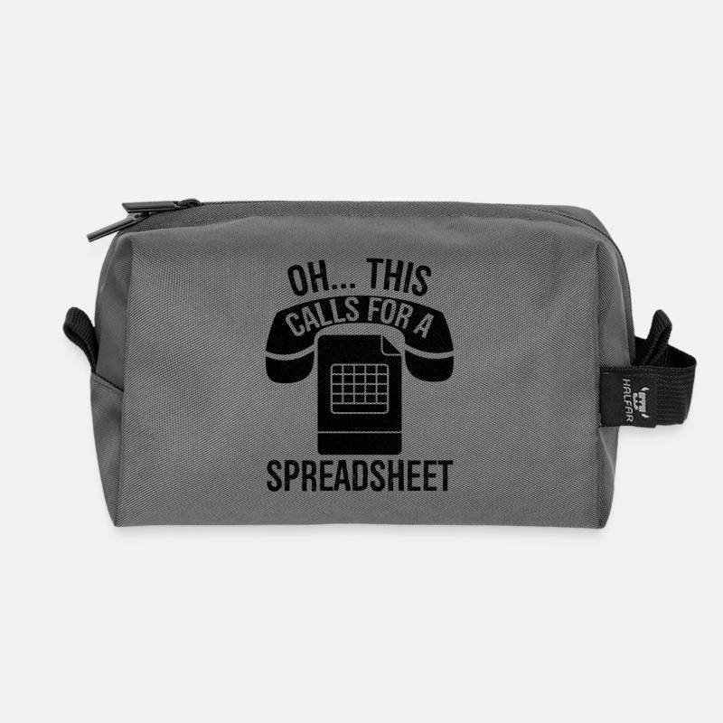 Oh this calls for a spreadsheet - Recycled Toiletry Zip Bag - anthracite