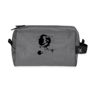 Graphic Runner - Recycled Toiletry Zip Bag - anthracite - Front