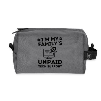Unpaid Technical Assistance Family Technology - Recycled Toiletry Zip Bag - anthracite - Front