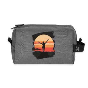 Yoga Namaste Meditation - Recycelte Kulturtasche - Anthrazit - Vorne
