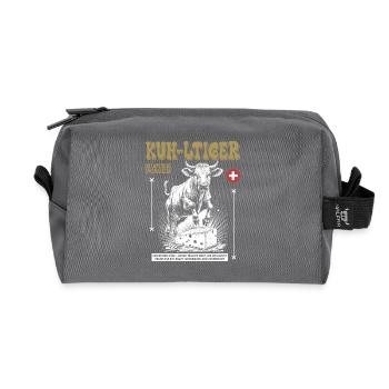 Gourmet Shirt: Alpine Enjoyment & Tradition - Recycled Toiletry Zip Bag - anthracite - Front
