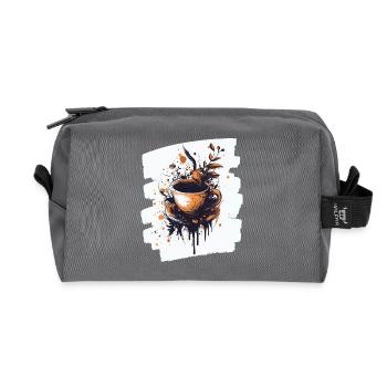Café Café Amateurs de café - Trousse de toilette en tissu recyclé - anthracite - Devant