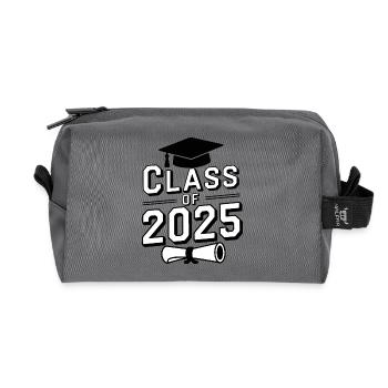 Abschlussklasse 2025 Absolvent Konfetti Student - Recycelte Kulturtasche - Anthrazit - Vorne