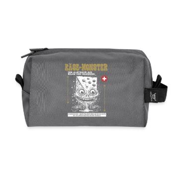 Schweizer Käse-Horror Shirt: Albtraum schmilzt - Recycelte Kulturtasche - Anthrazit - Vorne