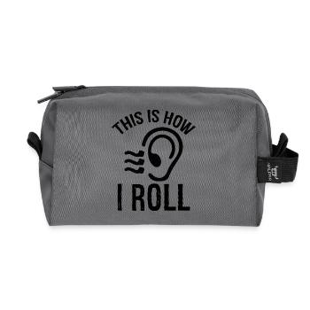 so rolle ich Audiologie - Recycelte Kulturtasche - Anthrazit - Vorne