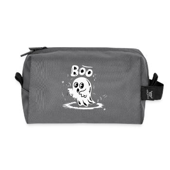 SPECTER BOO - Recycled Toiletry Zip Bag - anthracite - Front