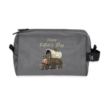 Happy Father's Day - Recycelte Kulturtasche - Anthrazit - Vorne