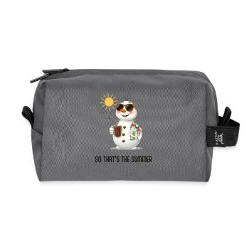 So that's the summer - Recycled Toiletry Zip Bag - anthracite - Front