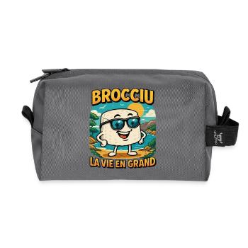 Brocciu La vie en grand - Trousse de toilette en tissu recyclé - anthracite - Devant