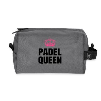 Padel Queen - Recycled Toiletry Zip Bag - anthracite - Front