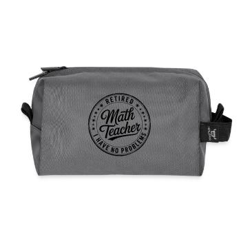 Professeur de mathématiques à la retraite Mathématiques - Trousse de toilette en tissu recyclé - anthracite - Devant