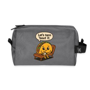Let's Taco' Bout It Art - Recycled Toiletry Zip Bag - anthracite - Front