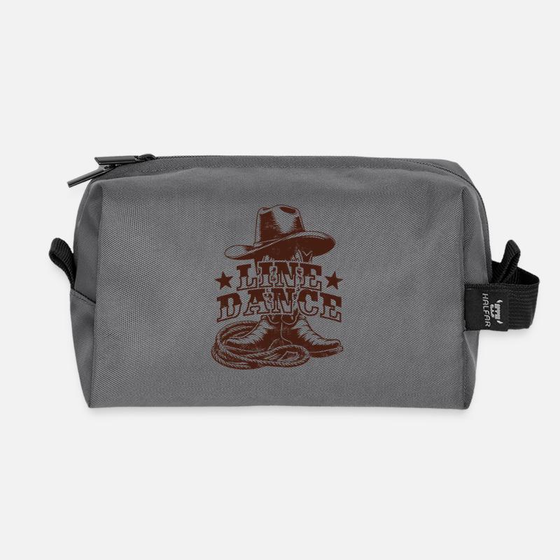 Line dance - Linedancing Country Fan - Geschenk - Recycelte Kulturtasche - Anthrazit