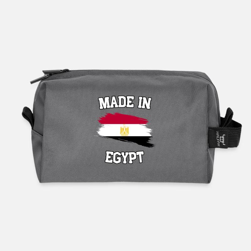Made in Egypt - Recycled Toiletry Zip Bag - anthracite