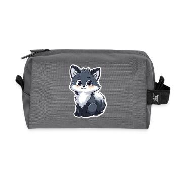 Renard - Trousse de toilette en tissu recyclé - anthracite - Devant