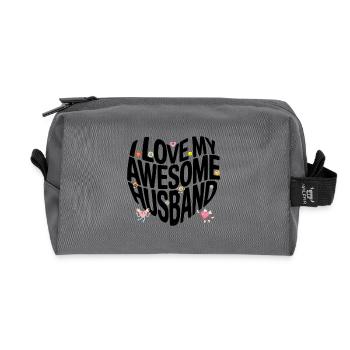 Awesome Husband Love Shirt - Retro süße Cartoon St - Recycelte Kulturtasche - Anthrazit - Vorne