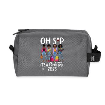 Girls Trip 2025 Illustration de mode - Trousse de toilette en tissu recyclé - anthracite - Devant