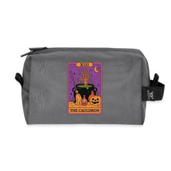 XIII Halloween Tarotkarte Der Kessel - Recycelte Kulturtasche - Anthrazit - Vorne
