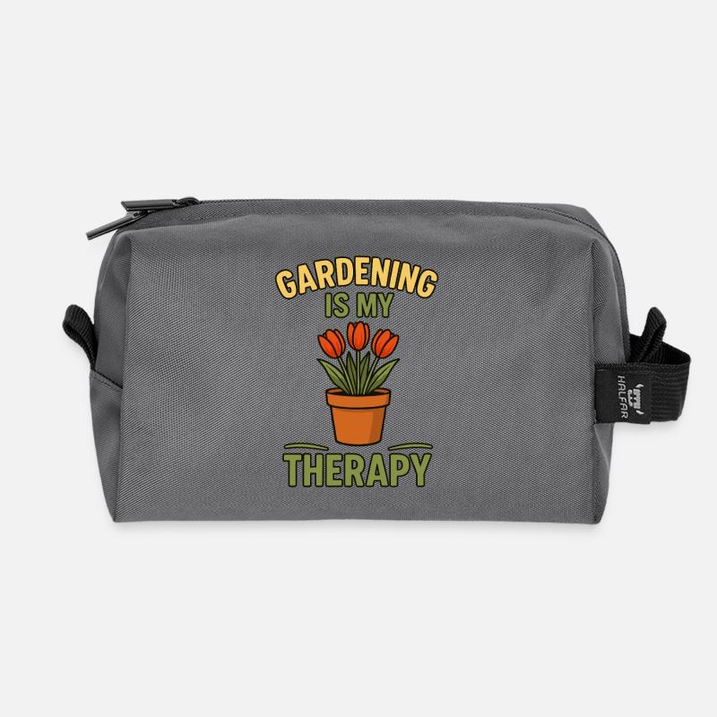 Gartenliebe Therapeutisches Design - Recycelte Kulturtasche - Anthrazit