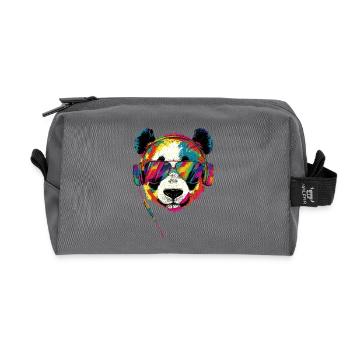 Panda Bear Giant Pandas Giant Panda Cute Panda Bear - Recycled Toiletry Zip Bag - anthracite - Front