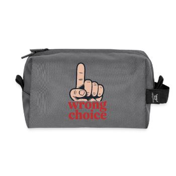 Mutiges Handgesten-Motivationsdesign - Recycelte Kulturtasche - Anthrazit - Vorne