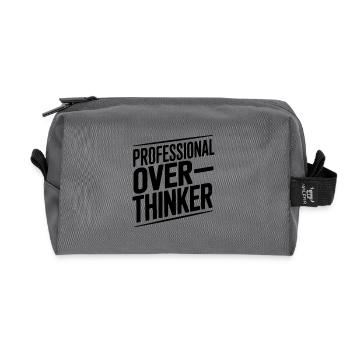 Professional Overthinker - Recycled Toiletry Zip Bag - anthracite - Front