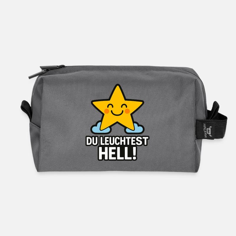 Du_Leuchtest_hell - Recycelte Kulturtasche - Anthrazit