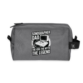 Sonographer Dad The Idol The Myth The Xray Tech - Recycled Toiletry Zip Bag - anthracite - Front